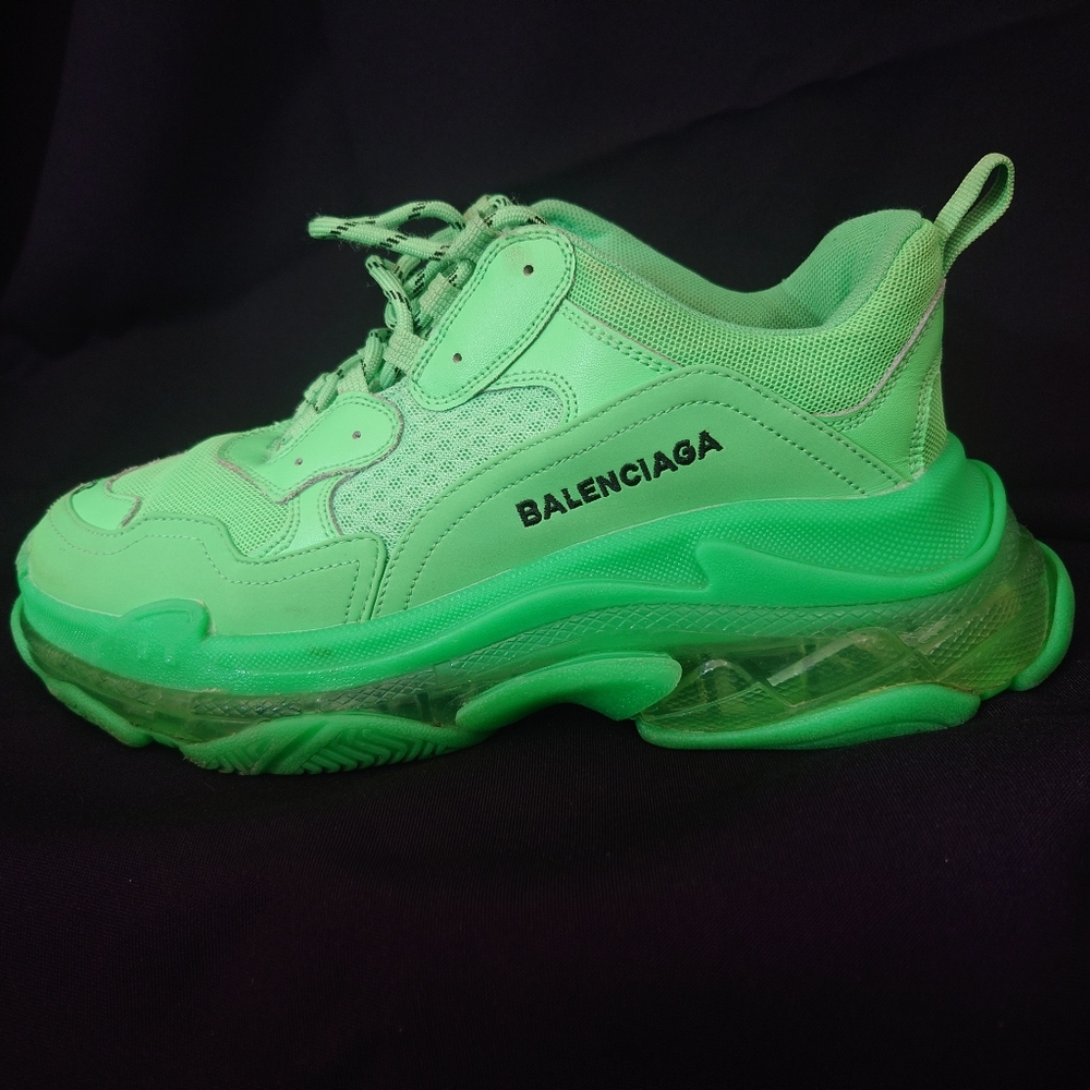 Balenciaga Triple S Neon Green Sneakers